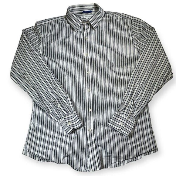 Other - Teddy Stratford Shirt Men's Size 5 / XL Cotton Black and White Striped